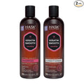 HASK Keratin Smoothing Shampoo + Conditioner Set | For All Hair Types, Sulfate-Free, Paraben-Free, Gluten-Free, Cruelty-Free, Color Safe | 12oz each