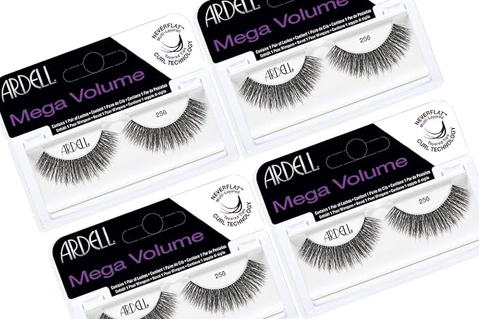 Ardell Mega Volume Lash 256 Multi-Layered False Lashes with Curl Technology (4 Pack)