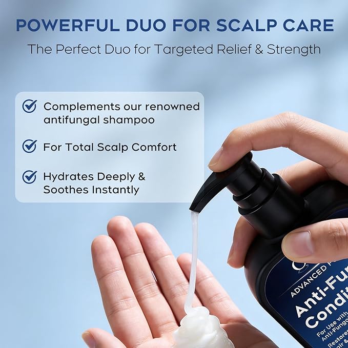 Deep Moisturizing & Folliculitis Conditioner: With Mint & Tea Tree Oil, Hydrates Dry Hair, Strengthens & Repairs Damaged, Brittle Hair, Boosts Shine, Sulfate-Free, for All Hair Types - 10.14 fl.oz