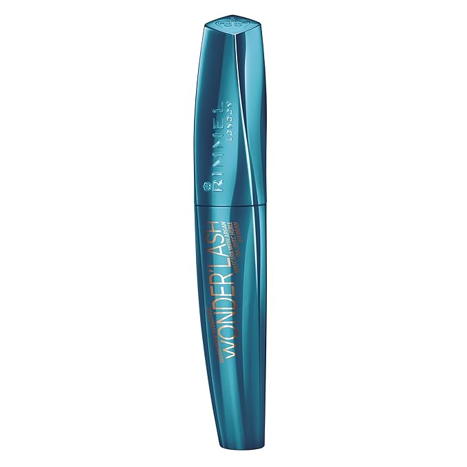 Rimmel London Wonder'Lash Mascara, Conditioning, Lightweight Feel, Waterproof, 001, Waterproof Black, 0.2oz