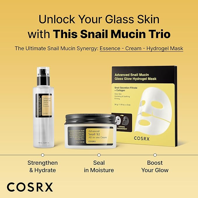 COSRX Snail Mucin 96% Repairing Serum, Hydrating Serum for Face with Snail Secretion Filtrate for Dull Skin & Fine Lines, 100ml, Korean Skin Care