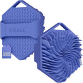SILKLE Silicone Body Scrubber – Gentle Exfoliating Shower Scrubber for Body & Bath, Silicone Shower Brush & Loofah Alternative – Non-Slip Silicone Body Brush, Quick Dry, Hygienic - Blue