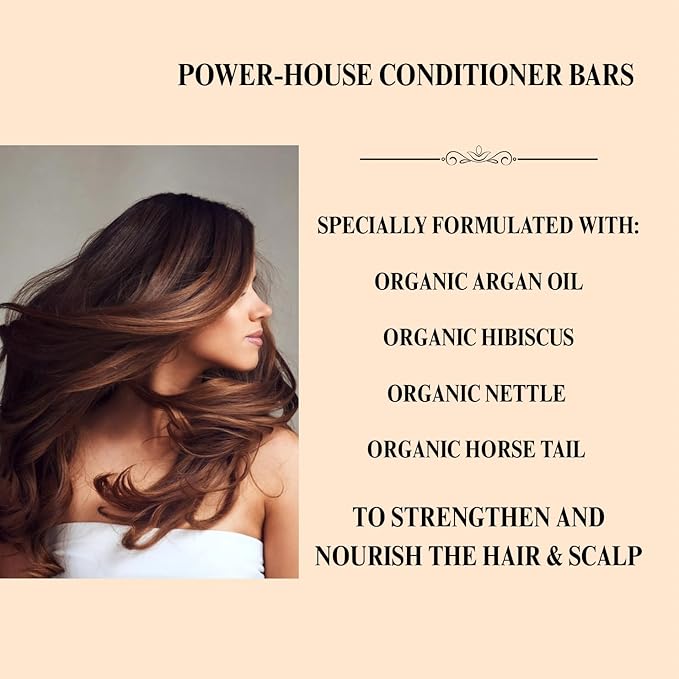 Solid Lemongrass & Sweet Orange Conditioner Bar, Natural & Organic, For All Hair Types Including Frizzy, Sulfate-Free & Cruelty-Free, 2.3 Ounce (2-Pack)