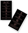 Brow Tint Aftercare Instruction Cards | 50 Pack | 2 x 3.5” inches Business Card Size | Starter Lift Kit with Tint at home diy aftercare supplies | Black with Rose Gold Design