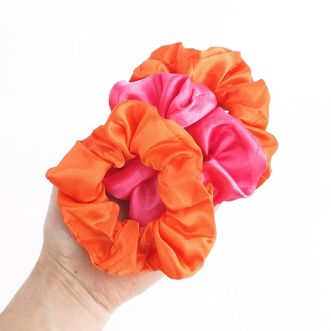 Silk Satin Scrunchies for Women Girls 36 PCS Hair Scrunchies Silk Satin Hair Ties for Thick Hair Bulk Hair Ties Hair Accessories