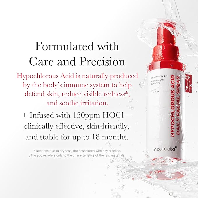 medicube Power Soothing Spray, Hypochlorous Acid Spray For All Skin Types, Delicate Skin Daily Solution & Post-Sun Care, HOCI Facial Mist for Soothing & Calming , Korean Skincare, 4.22 fl.oz