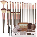 Makeup Brush Set, 48Pcs Makeup Tool Set Premium Synthetic Foundation Concealers Powder Eye Shadows Makeup Brushes Kit for for Beginner Professional, Brown