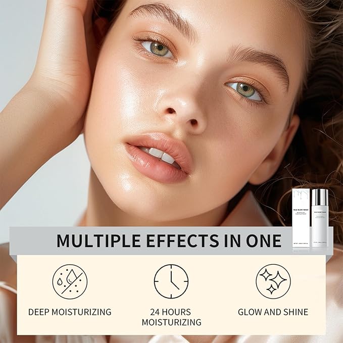 Milk Skin Toner, Deep Moisturizing Refreshing Skin Soothing Milky with Rice Bran Extract, Centella Asiatica Extract, Glow Milk Toner for Fresh, Cooling, Soothing, Makeup Prep Spray