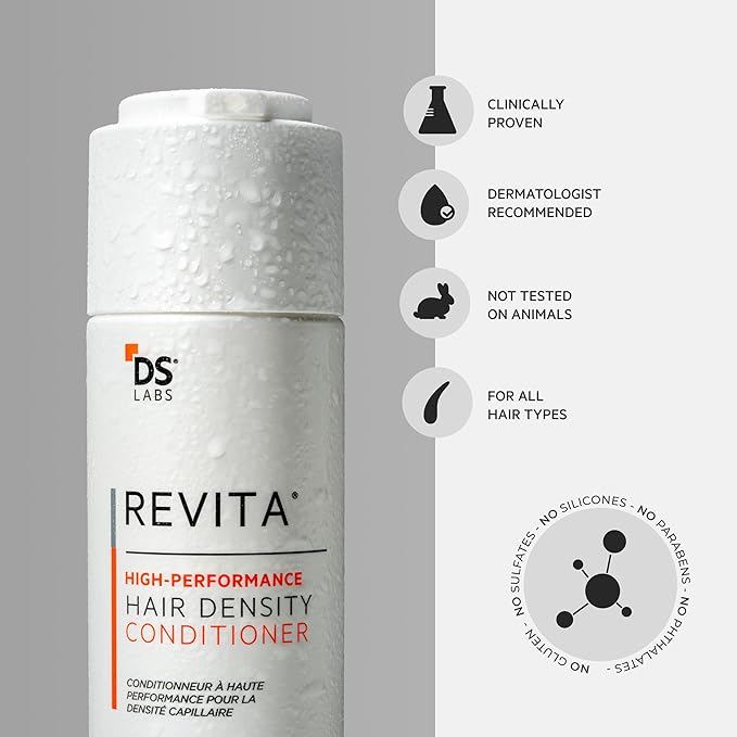 DS Labs For Men & Women Revita Conditioner - Scalp Refreshing Hydration for Fuller Looking, Weightless Hydration, Caffeine, Turmeric, Sulfate & Silicone Free, Color Safe, 100 mL