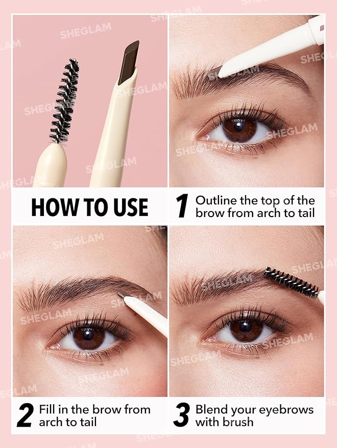 SHEGLAM Better Brows Long Lasting Eyebrow Pencil Dual, Waterproof-Espresso