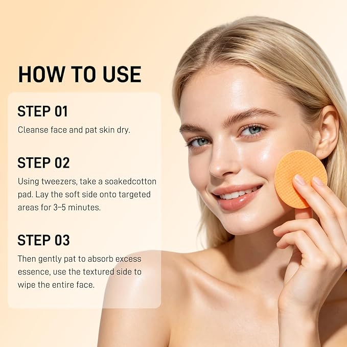 Turmeric Kojic Acid Toner Pads, With Tranexamic Acid, Exfoliating & Cleansing Face Pads, Dark Spot Care, Skin Oil Balancing, For All Skin Types, 70 Pcs For Face & Body