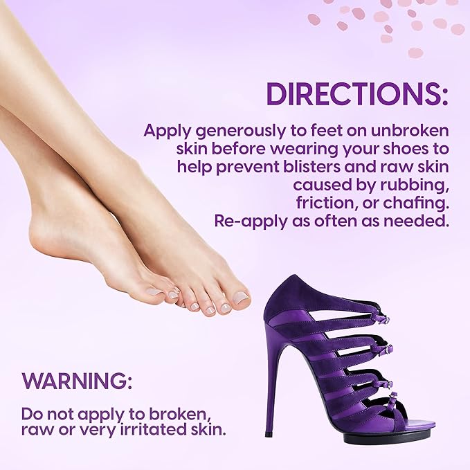 Vanibiss Foot Anti-Blister Balm - Foot Blister Prevention - Anti-Friction Balm Stick & Chafing Relief for Feet - Heel Blister Blocker - Prevent Shoe Strap Friction - Natural Care for Feet (0.45oz)