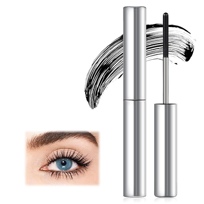 SPRINGSKY Black Curling Iron Mascara - Wand Metal Rod Mascara Lash-Lifting & Volumizing, Smudge Proof & Long Lasting Eyelash Makeup