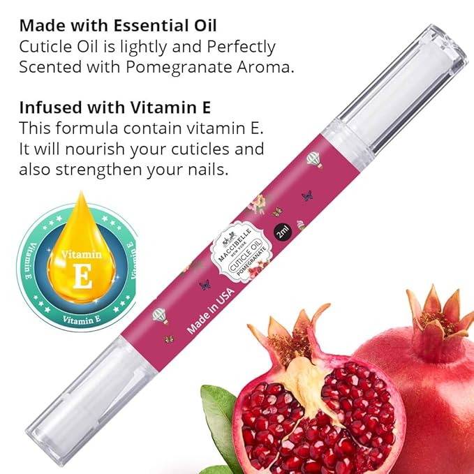 Pomegranate Pure Cuticle & Nail Oil Pen 2ml Heals Dry Cracked Cuticles.