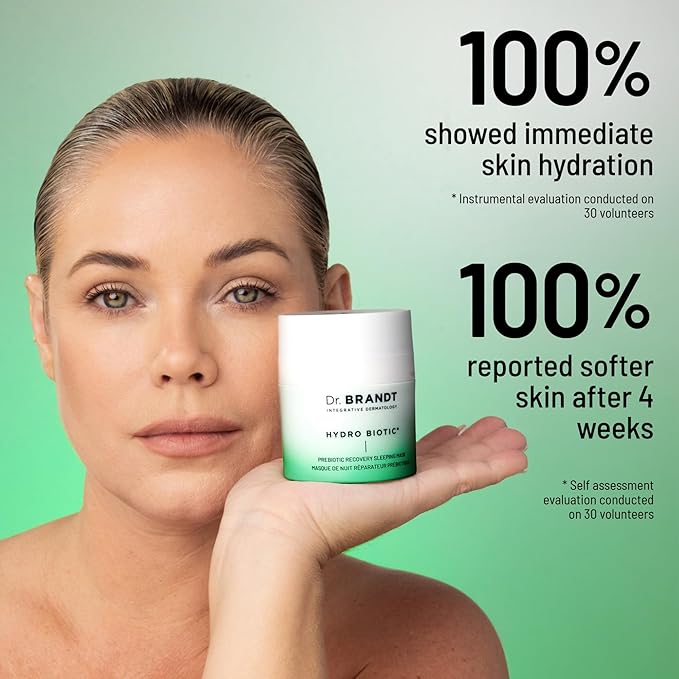 Dr. Brandt Hydro Biotic - Recovery Sleeping Mask - Deeply Hydrates + Reduces Redness & Signs of Irritation - 1.7 oz, Pack of 2