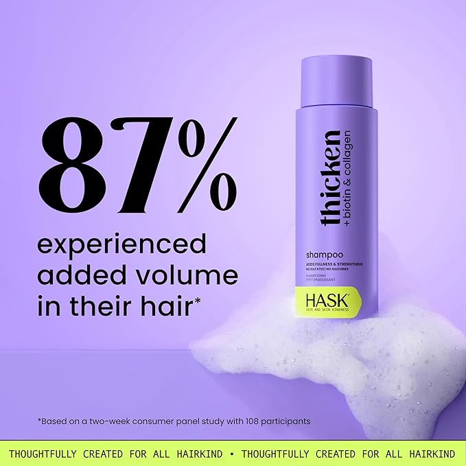 HASK Shampoo + Conditioner Set | Color Safe, Sulfate-Free, Paraben-Free, Gluten-Free, Cruelty-Free | 16oz each, 2 Pack