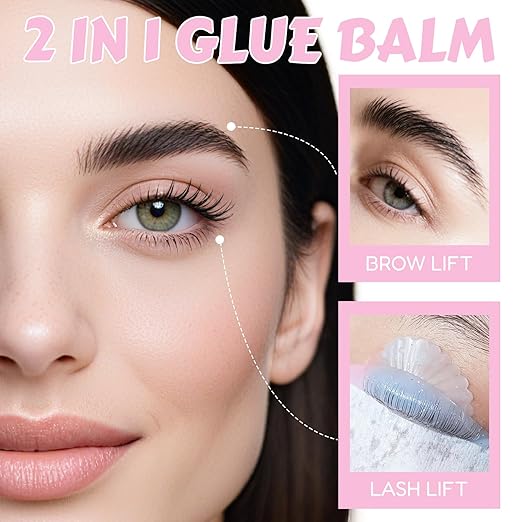 Libeauty Lash Lift Balm Glue Strong Sticky Lash Lift Adhesive Latest Gentle Formula Eyelash & Eyebrow Perm Glue Balm Brow Lamination Gel 10G/0.35OZ