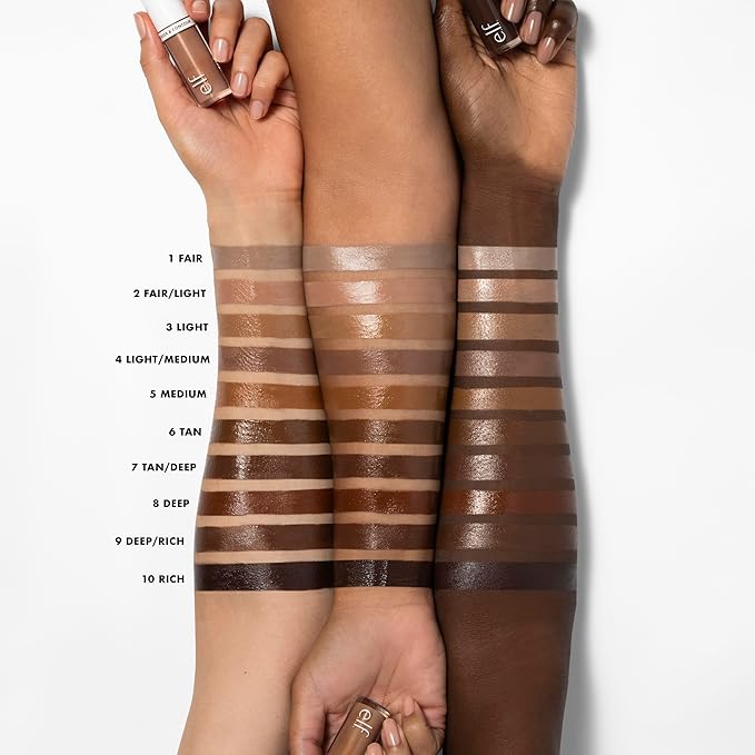 e.l.f. Camo Liquid Bronzer & Contour, Silky Pigmented Formula, Long-Lasting Glow for A Sun-Kissed, Sculpted Finish, Vegan & Cruelty-Free, 9 Deep/Rich