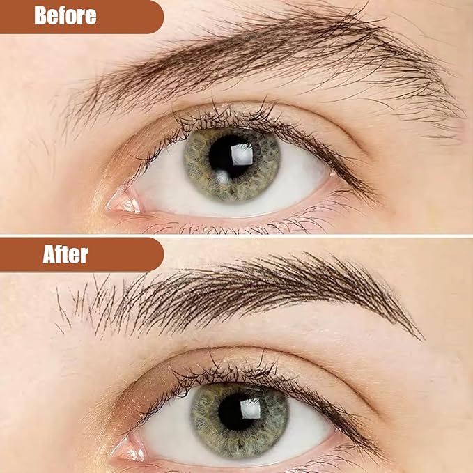 4D Hair-Like Waterproof Eyebrow Tattoos Eyebrow Stickers Transfers Temporary Tattoo Brow Peel Off Grooming Shaping Sticker for Daily, Alopecia, Chemo, Cancer Gift