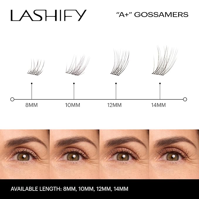 Lashify Amplify Plus+ 14mm Eyelash Extensions Refill in Minx Color, Easy DIY False Lashes for the Most Delicate, Natural and Long Lasting Look