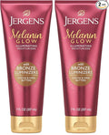 Jergens Hand and Body Lotion,Melanin Glow Illuminating Moisturizer,With Bronze Luminizers,7 Oz,(Pack of 2)