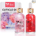 Nail Cuticle Oil, 2Pcs 30ml Rose & Strawberry Cuticle Oil Set Nail Growth Oil with Vitamin E, Jojoba Oil Natural Plant Based Cuticle Oil for Nails Smoothing, Nourishing, Moisturizing