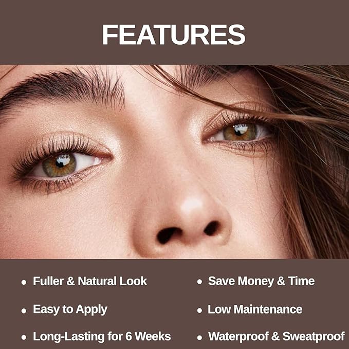Duoffanny Eyelash & Eyebrow Kit, 2-In-1 Professional Lash & Brow Color Kit, Eye Brow & Eye Lash Coloring Set, Hair Color DIY Easy Use for Salon and Home 7ml (dark black)