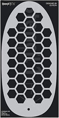 Stencil1FX - Hexagon Eye Makeup Stencil for Costumes, Dress Up, Halloween, Cosplay, Face Painting, Raves, Festivals, Parades, Parties