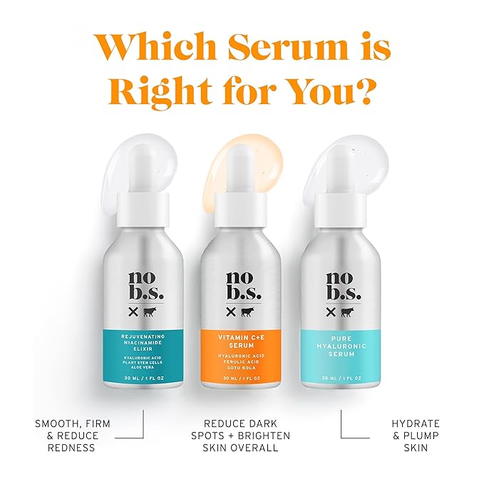 No Bad Stuff - Vitamin C + E Serum - Firming Face Serum for Anti-Aging, Smooths, Hydrates, Plumps Fine Lines & Reduces Dark Spots (1 fl oz)