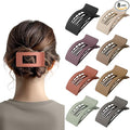 8 Pack Flat Claw Clips for Women - Matte No Slip Hair Clips for Thick & Thin Hair, Large French Claw Clips Strong Hold Styling Accessories