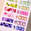 Born Pretty Fruit Colors Cat Magnetic Eye Gel Nail Polish Set,6 Colors Spring Summer Rose Pink Green Grape Purple Crystal Glass Magnetic Shimmer Glitter Gel Polish for Salon Manicure DIY 7ML