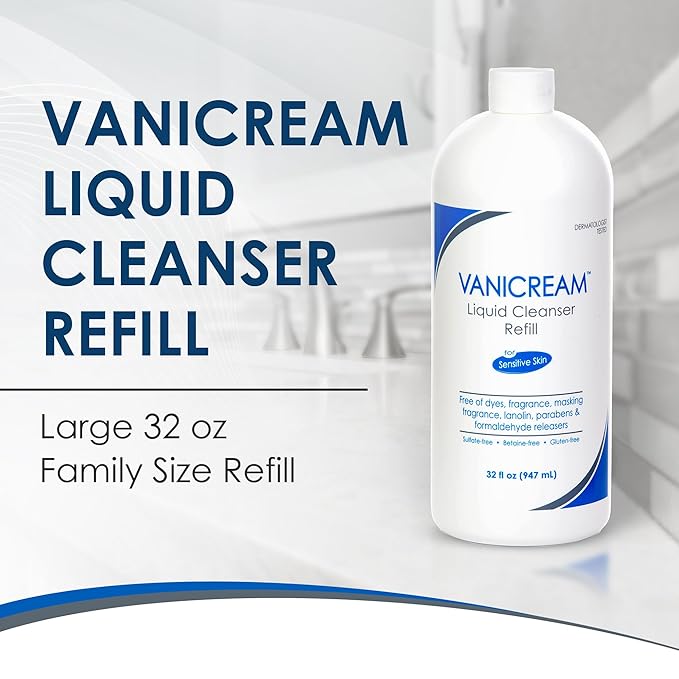 Vanicream Liquid Cleanser Refill, for Sensitive Skin, 32 FL OZ Bottle