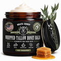 Organic Beef Tallow for Skin - 4 OZ (Eucalyptus) — US-Made Grass Fed Beef Tallow for Face + Body — Whipped Tallow and Honey Balm Moisturizer for Dry and Sensitive Skin, Eczema, Rosacea (No Additives)
