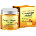Vitamin C & Turmeric Hand and Foot Peel Mask - Moisturizing Hydrating Exfoliating Hand Film Hands Wax Peeling Masks Milk Honey for Dry Rough Cracked Skin Care for Women and Men, 50g / 1.76Oz