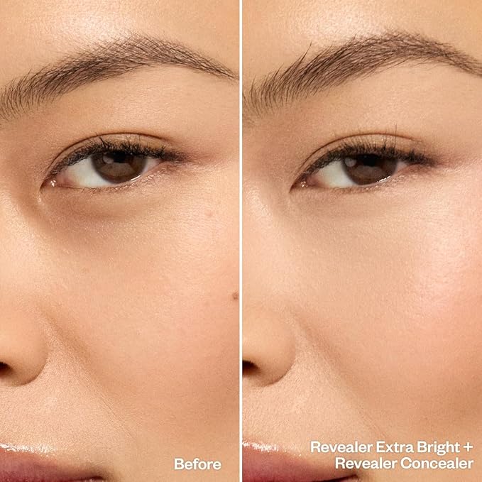 Kosas Revealer Extra Bright Color Corrector, Full Coverage Liquid Cream Under Eye Brightener, Makeup Base for Dark Circles Discoloration, Magic