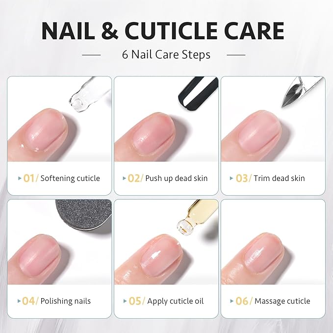 GAOY Cuticle Care Kit - Cuticle Oil and Cuticle Remover, 20ml 2 Pcs Cuticle Nourishes and Softener, Promotes Nail Growth and Strength