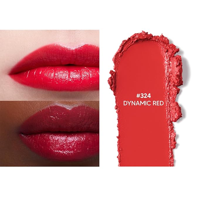 HERA Rouge Classy Lipstick #324 DYNAMIC RED | Luxurious Long-Lasting Color, Featherlight Comfort, Luminous and Velvety Finish, Seoul-Inspired Shades, Korean Lip Makeup, 0.12 oz. (3.5g)