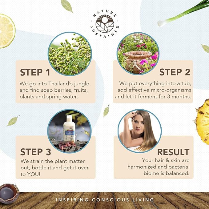 Nature Sustained Organic Fragrance Free Conditioner - Gentle Unscented Natural Sensitive Skin Conditioner - Raw Wildcrafted Probiotic Hypoallergenic Hydrating Conditioning Wash for All Hair - 9 Oz