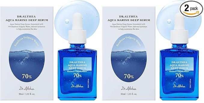 Dr.Althea Aqua Marine Deep Serum | Instant Hydration & Soothing Facial Serum for All Skin Types | Korean Vegan Skincare (Pack of 2)