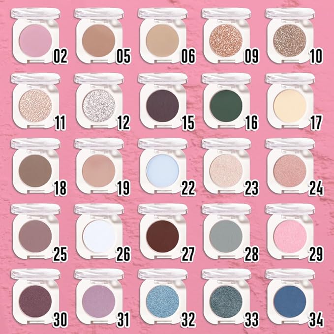 WanTuoluo Pink Shimmer Eyeshadow Palette for Women, Single Monochrome Eye Shadow Makeup, Shiny Pressed Powder, Blendable Natural sombras para ojos, Holographic,Vegan,Travel -29