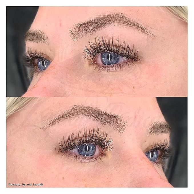 LASHVIEW Eyelash Extensions,Ellipse Flat Eyelash Extensions 0.20mm D Curl 15mm,Black,Individual Lashes,Semi-Permanent Extremely Soft Professional Salon Use