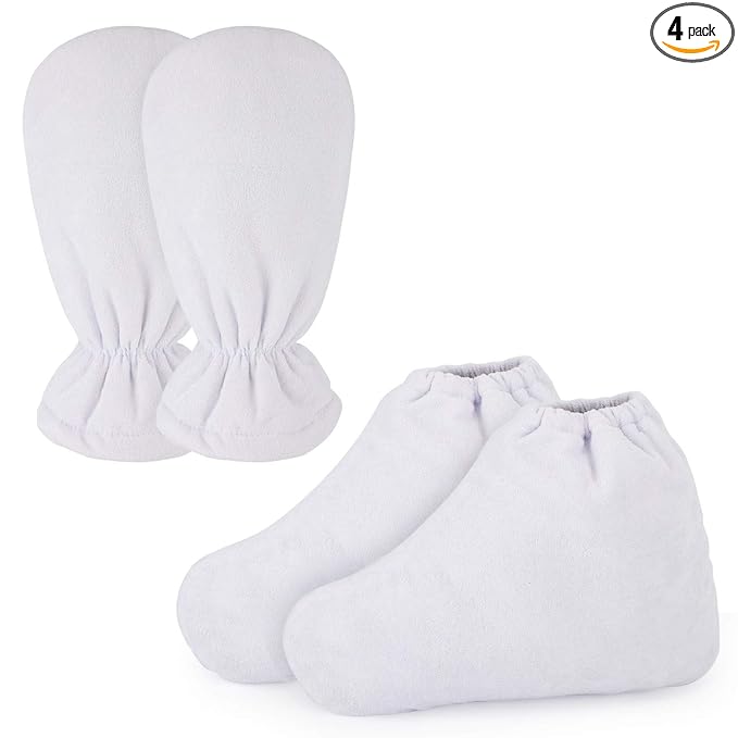 Segbeauty Paraffin Heated SPA Mittens & Foot Liners for Hand Therapy - Thicker Larger Size, Hot Wax Machine Compatible