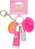 iscream Sprinkle Donut Keychain Strawberry Scented Lip Gloss & Vanilla Scented Lip Oil Set