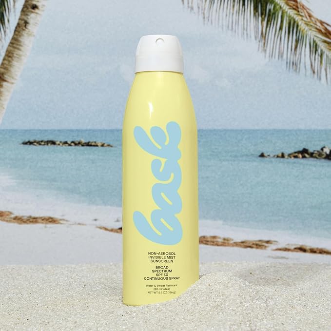 Bask SPF 30 Sunscreen Spray - Non-Aerosol, Broad Spectrum UVA/UVB Protection, Dermatologist Recommended, Moisturizing, Lightweight & Non-Greasy, 5.5 oz | Non-Aerosol, No White Cast, Lightweight, Fast-Absorbing
