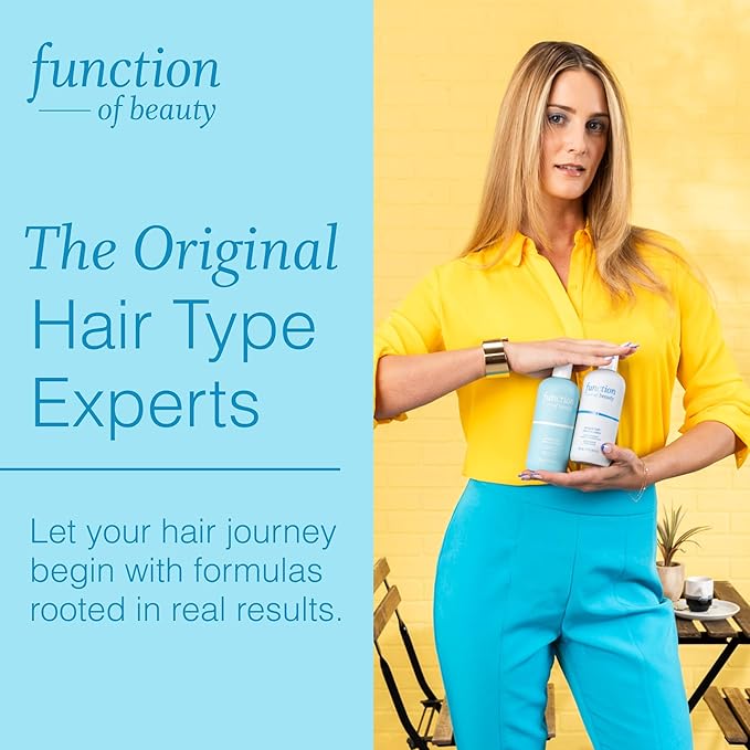 Function of Beauty Straight Hair Conditioner - Sulfate-Free Conditioner for Natural Volume & Shine - Anti-Frizz, Lightweight & Hydrating with Avocado Oil - Oily Hair Care Products
