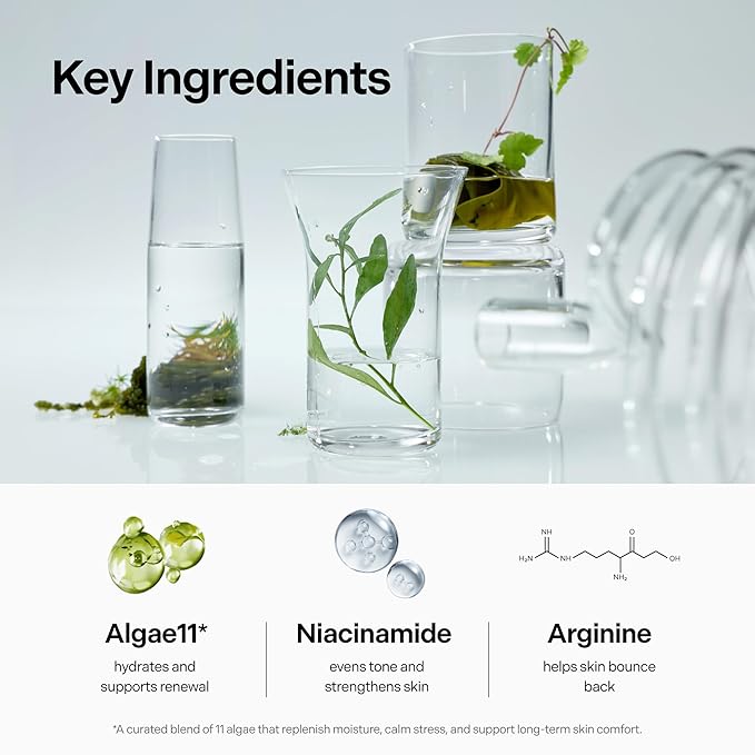 Deep Moisture Serum – Korean Hydrating Face Serum with Algae11, Niacinamide & Arginine for Dry Skin, Barrier Repair & Glass Skin Glow, Fragrance-Free K-Beauty Skincare, 50ml / 1.69 fl.oz.