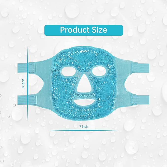 ZNÖCUETÖD Cold Face Eye Mask Ice Pack Reduce Facial Puff, Dark Circles, Gel Hot Heat Cold Compress Pack, Face SPA Gift for Woman Sleeping, Pressure, Headaches, Skin Care, Post Laser Cosmetic Care