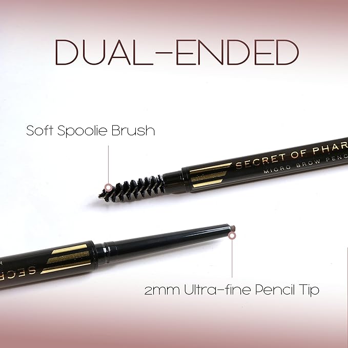 EBIN NEW YORK Micro Brow Pencil Natural Black | Ultra-Thin Tip for Precise Hair-Like Strokes | Defines Brows | Soft Smudging Brush | Water-Resistant & Cruelty-Free