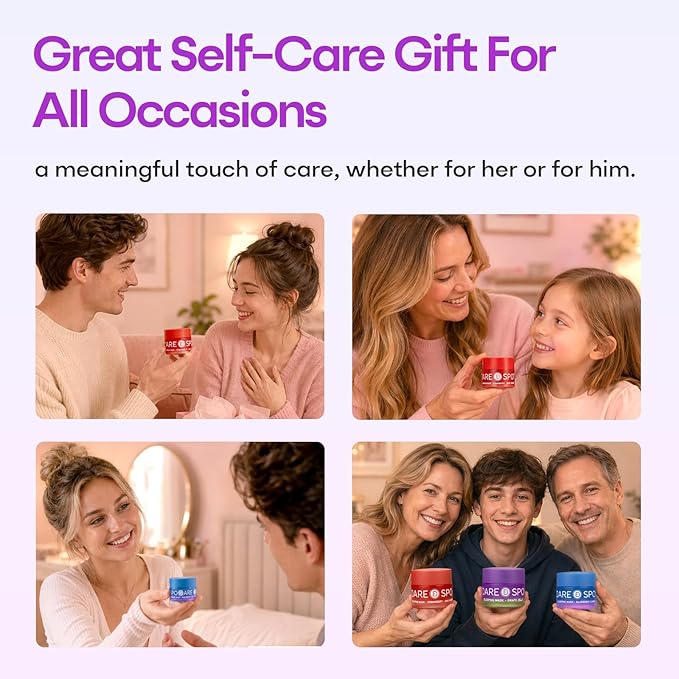 SPODARE Lip Mask Grape 20g - Overnight Lip Sleeping Mask, Lip Moisturizer for Dry Cracked Lips Care, Dual-Color Lips Balm for Nourishing and Softening Lips, Birthday Gifts for Women & Teens