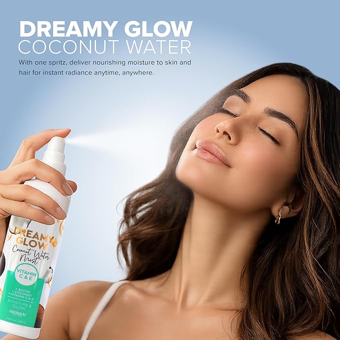 Nicka K New York, Dreamy Glow Batana & Coconut Mist, Hydrating Hair & Body Mist, Nourishing Spray with Batana Oil, Vitamins B5, C & E (Batana Water)